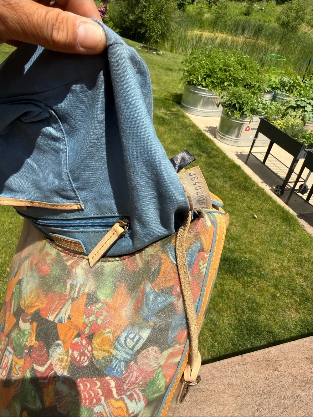 GUC Dooney & Bourke Vintage Y2K Candy Print Bucket/Hobo Bag